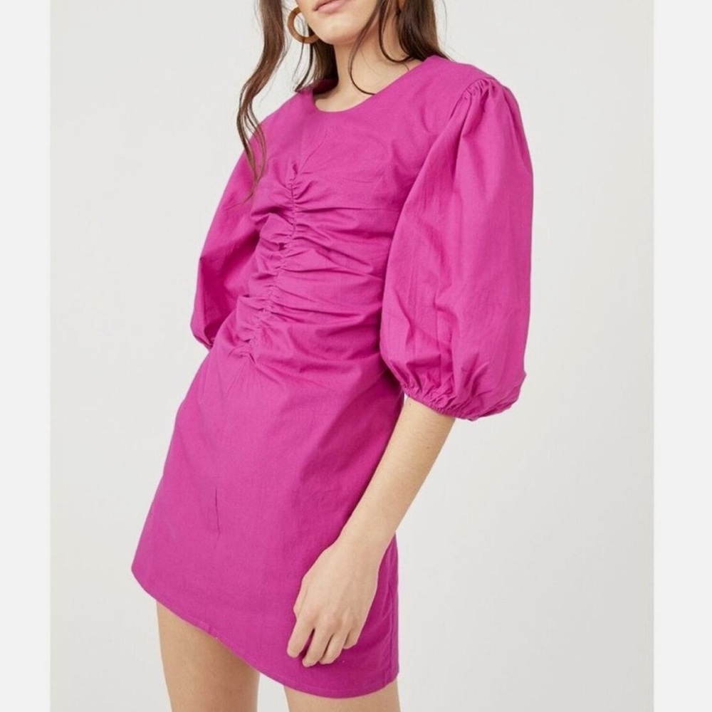 Free People Hope Mini Dress in Fuschia